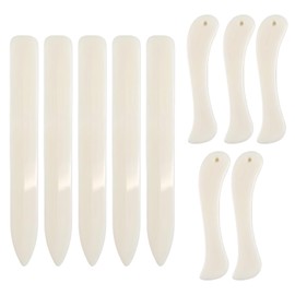 10 Pcs Bone Folder Tool Set for Scoring, Folding, Creasing & Burnishing Paper and Leather Crafts, Genuine Bone & Plastic Bookbinding Tools for Origami, Scrapbooking, Card Making and DIY Crafting