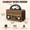 Retro Portable AM/FM/SW Radio with Bluetooth, AUX, TF Card, USB-C