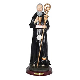 Gigi's Classy Kids 12" Saint St. Benedict of Nursia Religious Statue Figurine Protection of Evil San Benito Estatua Figura