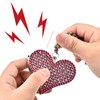 Self Defense Alarm Heart Shape Security Protect Personal Alert(Silver)