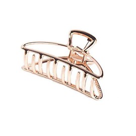 Vintage Metal Claw Hair Clip Women Fashion Retro Hair Catch Barrette Hair UpdoClaw Clip Jaw Clips for Thick Hair (Rose Gold)