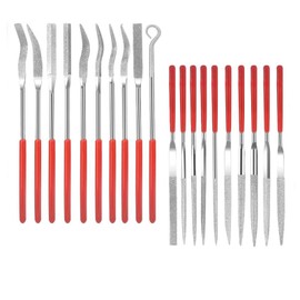 NIYATA 20 Pieces Mini Diamond Needle Files Precision File for Filing Metal High Hardness Glass Stone Wood Various Shapes Strong and Durable