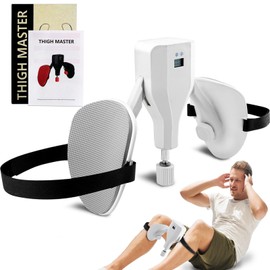 Leg Hip Trainer,Inner Thigh Exercise Workout Equipment,Thigh Master for Women Men with EVA Soft Pad(White)