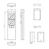 6-Speed Ceiling Fan Wireless Bluetooth Remote Control Wall Cradle in