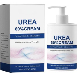 60% Urea Foot Cream for Cracked Heels and Dry Skin, Urea Cream 60 Percent for Feet, Cracked Heel Repair Creams, 100ml