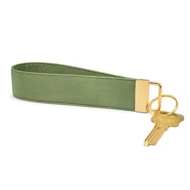 LNKRE JEWELRY Olive Green Fabric Wrist Lanyard for Key Fob - Hands Wristlet Bracelet Keychain for Men Women