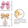 PINCHUAN 2pairs Gold Bow Earrings Small Classic Bow Stud Earrings