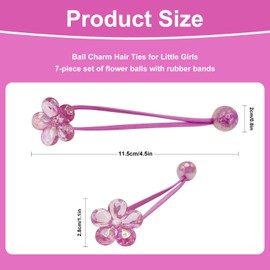 BRDXOOL 7 Pieces Hair Ring for Girls Flower Hair Ring Ponytail Cute Hair Ring Braid Clip Girls Multicolor Hair Ring Long Hair Ring (Seven Colors)