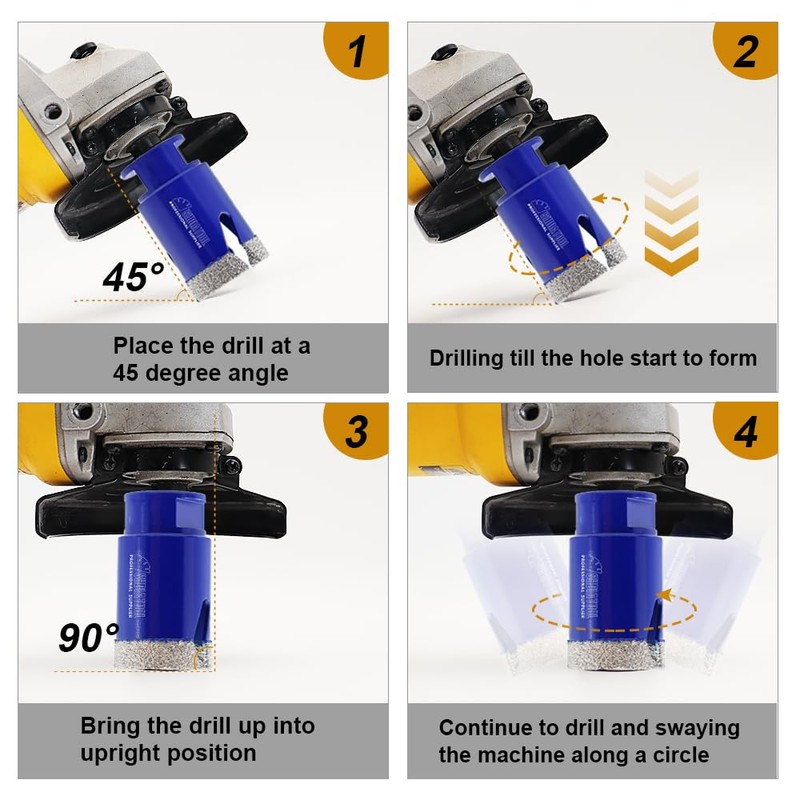 SHDIATOOL Diamond Drill Core Bits,Tile Drilling Core Hole Saw Cutter