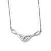 Stainless Steel Fancy Lobster Closure Polished Infinity Symbols Necklace 19