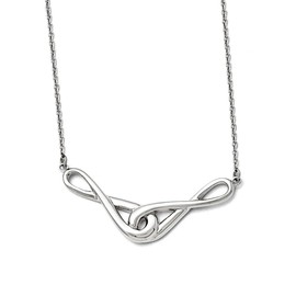 Stainless Steel Fancy Lobster Closure Polished Infinity Symbols Necklace 19 Inch - Jewelry Gift for Mom