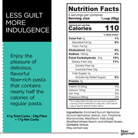 Fiber Gourmet Low Carb Pasta Variety Pack – Spaghetti, Rotini, Penne, Elbows – High Fiber, Low Calorie, No Carb Taste – Keto Friendly, Non-GMO, Vegan, Kosher Pasta Made in Italy – 4 Pack (8oz Boxes)