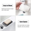 Self Draining Soap Dishes, 3 Pcs Silicone Soap Saver, Waterfall