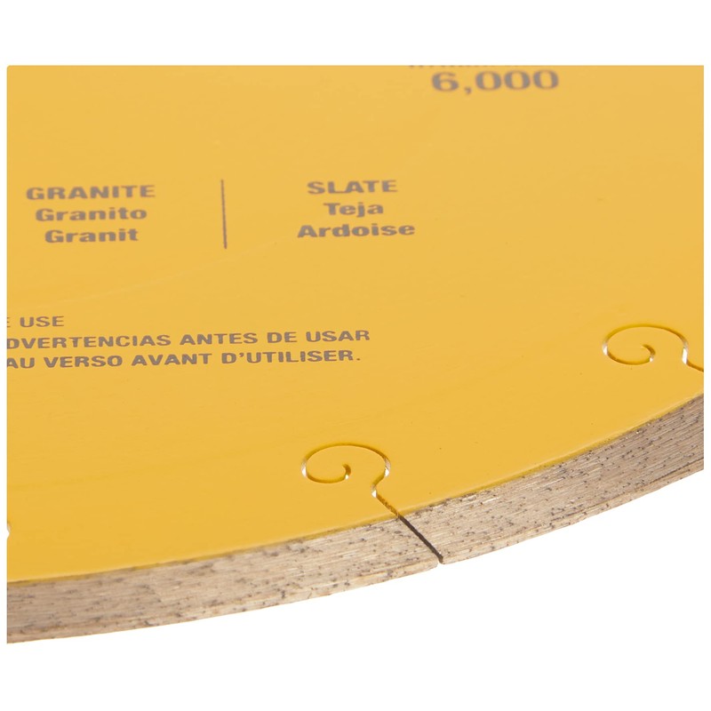 DEWALT Diamond Blade for Tile, Wet Cutting, 10-Inch x .060-Inch