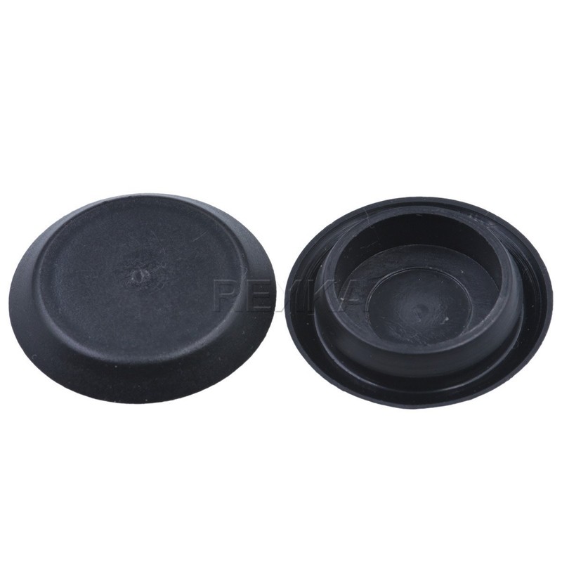 Rexka 100pcs 3/4" 0.75 inch Flush Mount Black Plastic Body