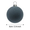 KI Store 6cm Gray Velvet Ball Ornaments 6pcs for Party