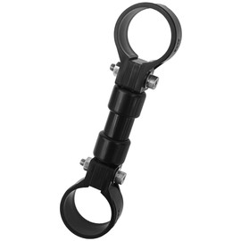 Koei Kasei Resin Double Pipe Clamp Bracket Set 16mm 75L Parallel Joint Fixed Hardware Fall Prevention Black KFBS25-2165