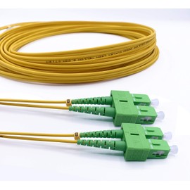 Elfcam® - Fiber Optic Cable SC/APC to SC/APC OS2 Single-mode Duplex 9/125um LSZH (30M)