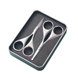 Colayer Juego combinado de tijeras para el pelo de nariz y tijeras para cejas: adecuado para recortar el pelo de la nariz, recortar cejas, recortar pestañas, recortar barba (unisex).