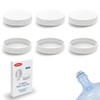 6 Pcs 53mm Threaded/Screw-On Caps for 3 and 5 Gallon