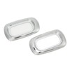 Pair Side LED Marker Light Covers Chrome Bezels Waterproof Heat