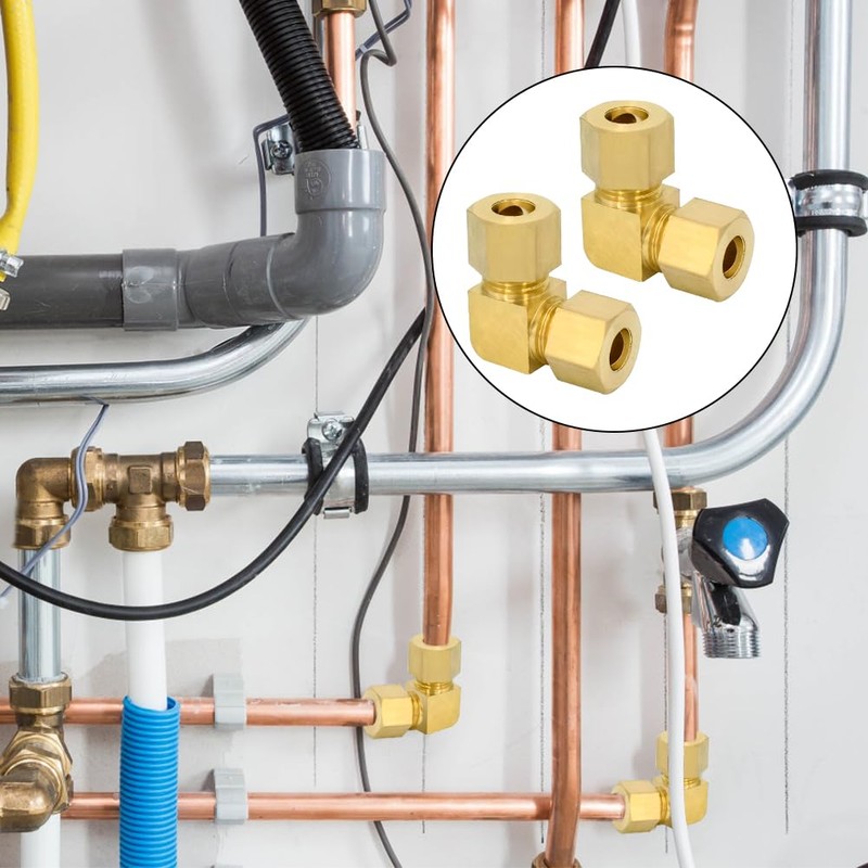 8 mm Angle Compression Fitting, Brass Compression Pipe Fitting, Pneumatic