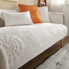 vctops Boho Circle Embroidery Couch Sofa Cover Solid Color Cotton