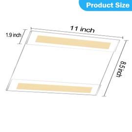 Jflaway 12 Pack 11x8.5 inch Acrylic Sign Holder, Horizontal Clear Plastic Frame for Paper, Wall Mount Sign Holders with Double Side Tape Adhesive for Home, Office, Store, Restaurant