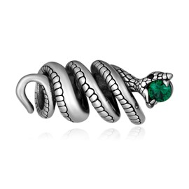 Yorionke Snake Charm 925 Sterling Silver Serpent Beads Animal Charms for Bracelets Snake Jewelry Gifts for Women