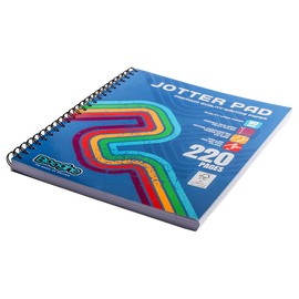 Booghe A4 Lined Jotter Notepad - Cover Wire-Bound Notepads with 220 Pages, Premium Quality Writing Paper 80gsm Lined Paper, Ideal for Home, School, and Office (Pack of 1).