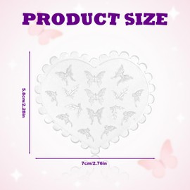 2pcs Silicone 3D Nail Molds, Rose Butterfly Embossed Molds DIY Nail Decor Stencils for Gel Polish Manicure Supplies