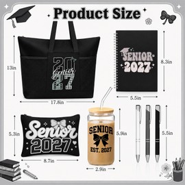 Black 7 Pcs 2027 Senior Gifts Set Senior Night Gift