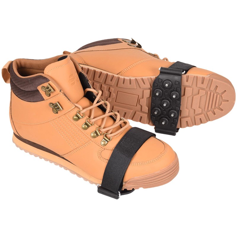 HOCHSTE Snow Ice Grips Winter Boot Grippers Strap Metal Spikes