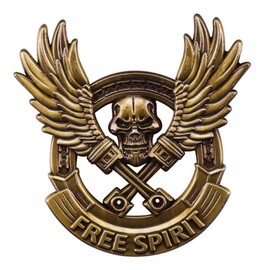 Born To Ride Free Ghost Enamel Pins Winged Biker Skull Lapel Badge Backpack Jeans Metal Cartoon Brooch Women Fashion Jewellery, Metal
