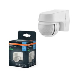 OSRAM SENSOR Wandleuchte mit 110° Bewegungs- und Lichtsensor für bündige Deckenmontage, Weiß, IP44-Schutz, für Garagen und Keller
