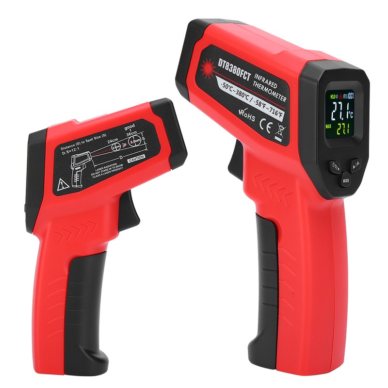 DT8380FCT NonContact Infrared Thermometer Temperature Meter Detector 50380℃