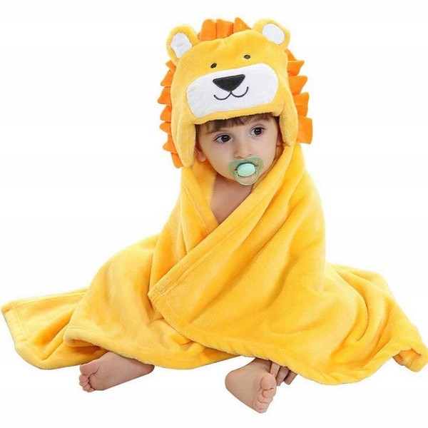 Hilmocho Baby Hooded Bath Towel Newborn Wrap Blanket with Hood