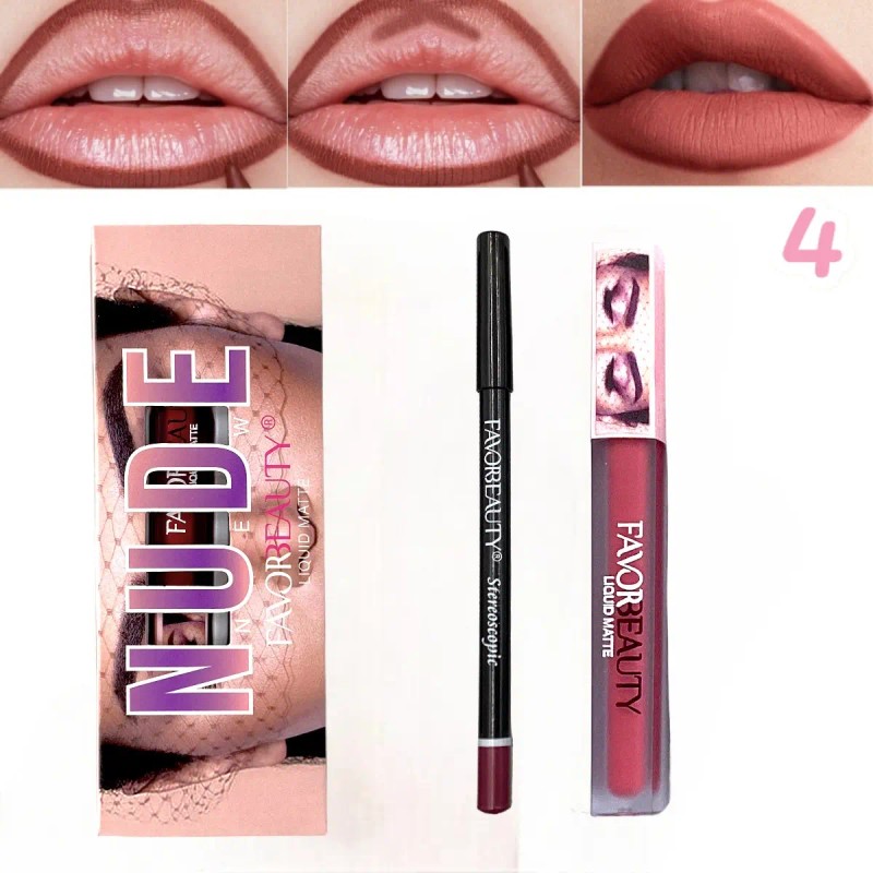 Labial Con Lápiz, Indeleble Mate Larga Duración 1pz