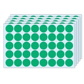1000 Pieces, 1 inch - Green Dot Stickers, Round Circle Dots Sticky Labels