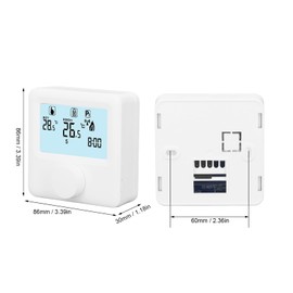 30‑230VDC LCD Display Programmable Thermostat HY06BW Thermostat Wall Hanging Furnace Gas Boiler Thermostat White Backlight