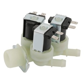 Electric Solenoid Valve, Normal 3 Way Closed Water Solenoid Valve AC 220V 3/4" Brass Solenoid Valve