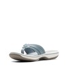 Clarks womens Breeze Sea Flip Flop, Blue Grey Synthetic, 9