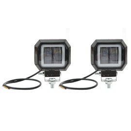 Foco de Barra de Luz LED DRL Eyes Luces Antiniebla de Posicionamiento Lateral para Camiones Todoterreno SUV ATV (Apertura roja)