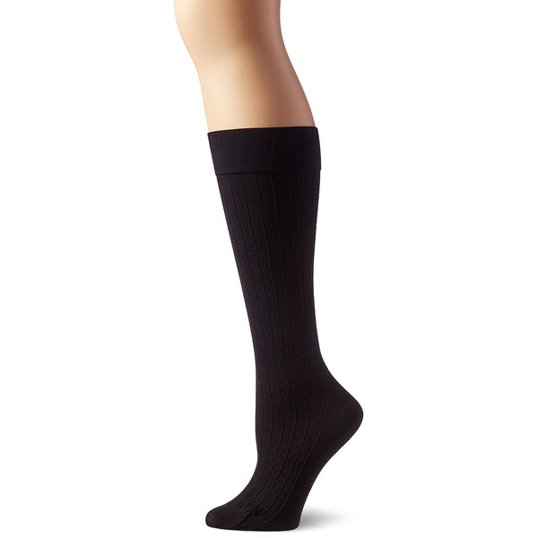 BSN Medical 120238 Jobst Sock with Closed Toe, Knee High, 8-15 mm HG, Brocade, Medium, Black
