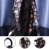 Floral Black Hair Bow Tie for Graduation Ceremony Hair Accessories