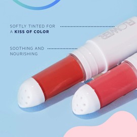 FLOWER BEAUTY Petal Pout Lip Mask | Hydrating Tinted Balm with Mango & Cocoa Butter | Vegan, Cruelty-Free Scented Lips Color | Pucker - Rose Buds