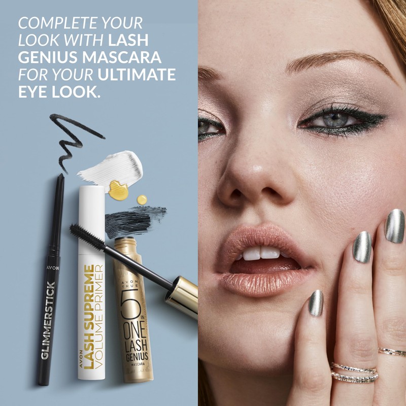 Avon Glimmerstick Eyeliner Trio - Blackest Black 0.28g, Soft-Glide Formula,