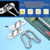 Glarks 24pcs M8 Stainless Steel Pad Eye Plate Hook and