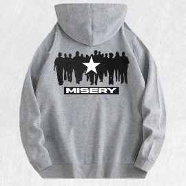 Misery Star Silhouette Hoodie 100% Cotton US Warehouse 7 ColorsColor: Brown, Size: L