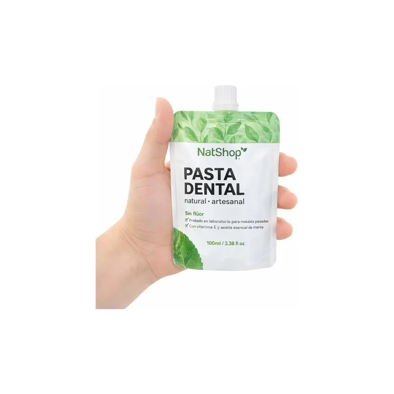 Set 3 Pastas Dental Menta Orgánica Sin Fluoruro 100g Natshop